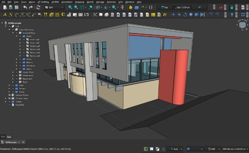 Autodesk-based 3D construction model interface