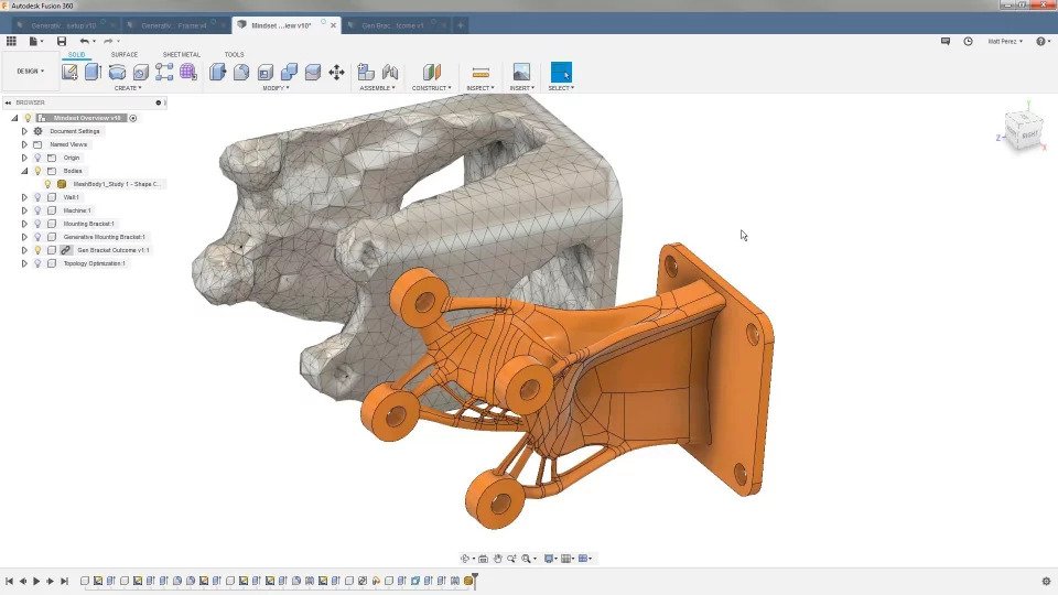 a silver mesh-like structure as a topology optimisation model