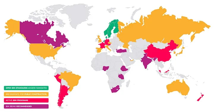 BIM Adoption throughout the world