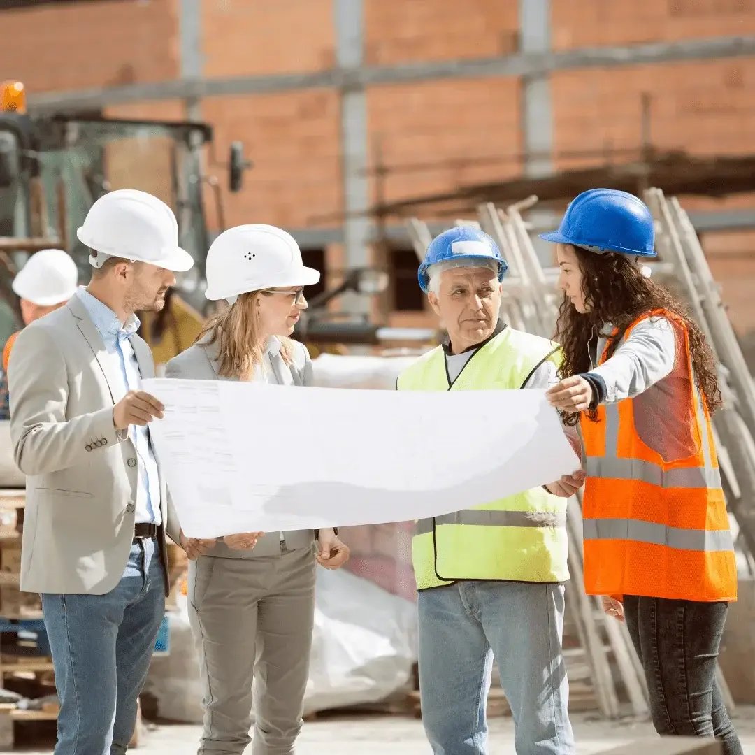 BIM Architect students exploring construction site plan