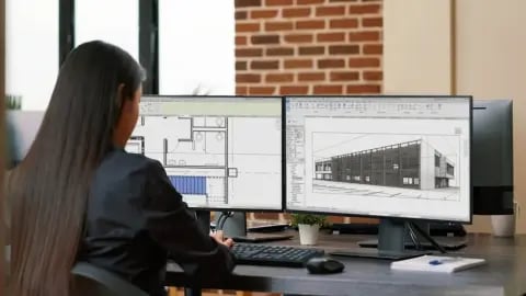 BIM Architect working on model