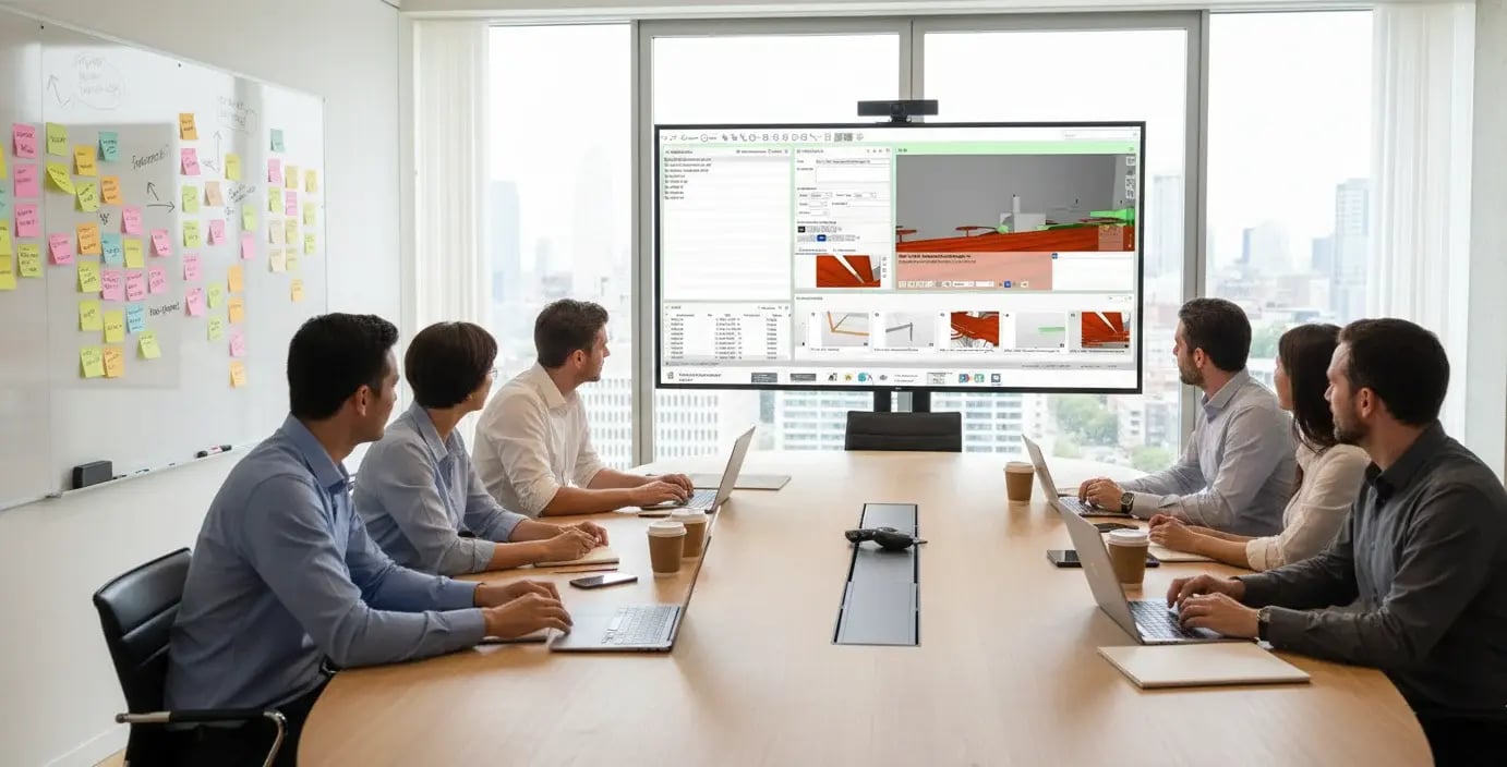 BIM Managers and stakeholders in a meeting