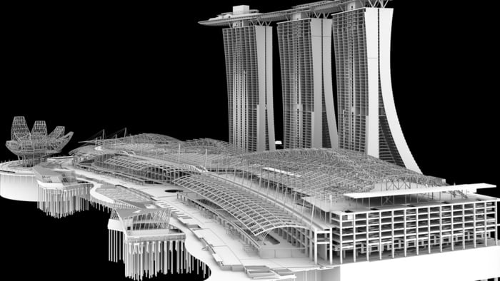 BIM Model of Marina Bay Sands, Singapore by Arup