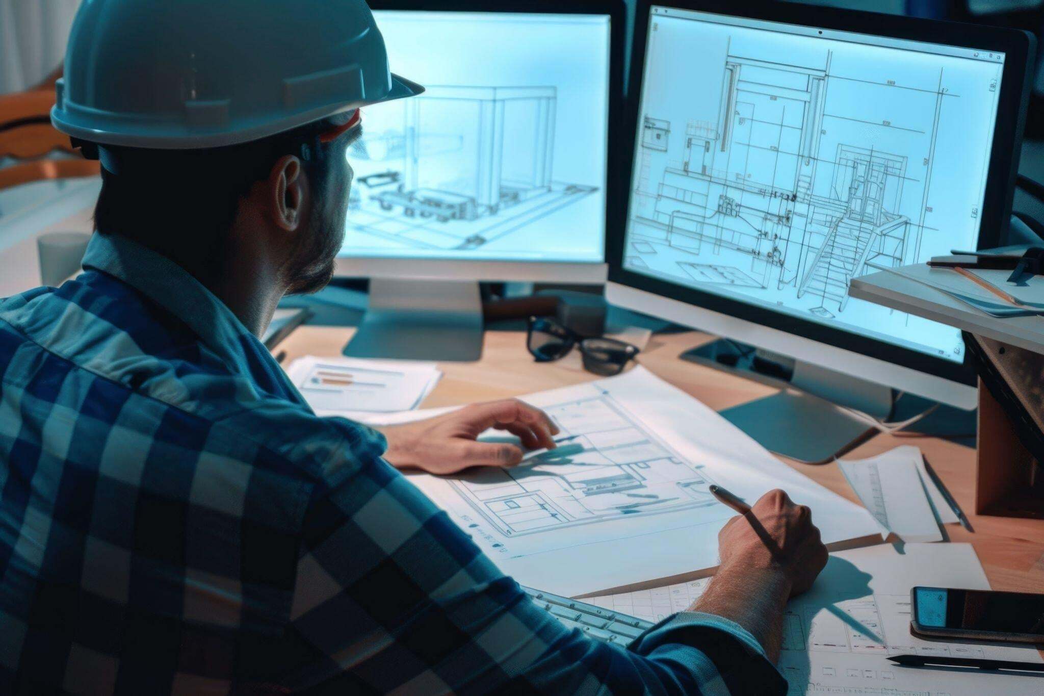 BIM Professional working on a design.