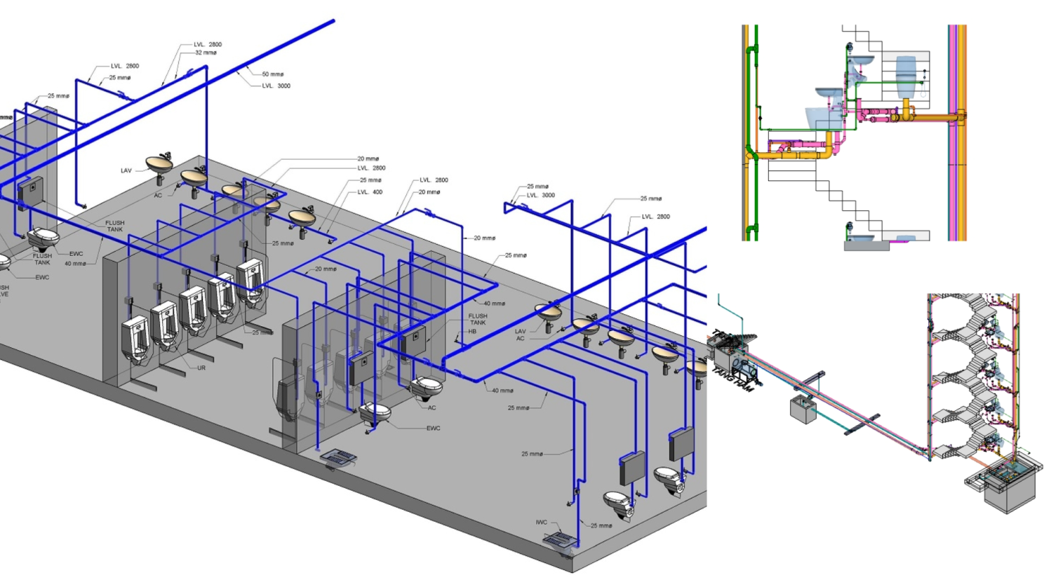 BIM floor plan for MEP coordination.