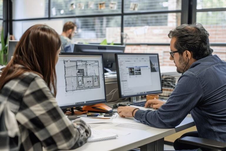 BIM model in Autodesk Revit showing a model workflow using EF Tools in PyRevit.