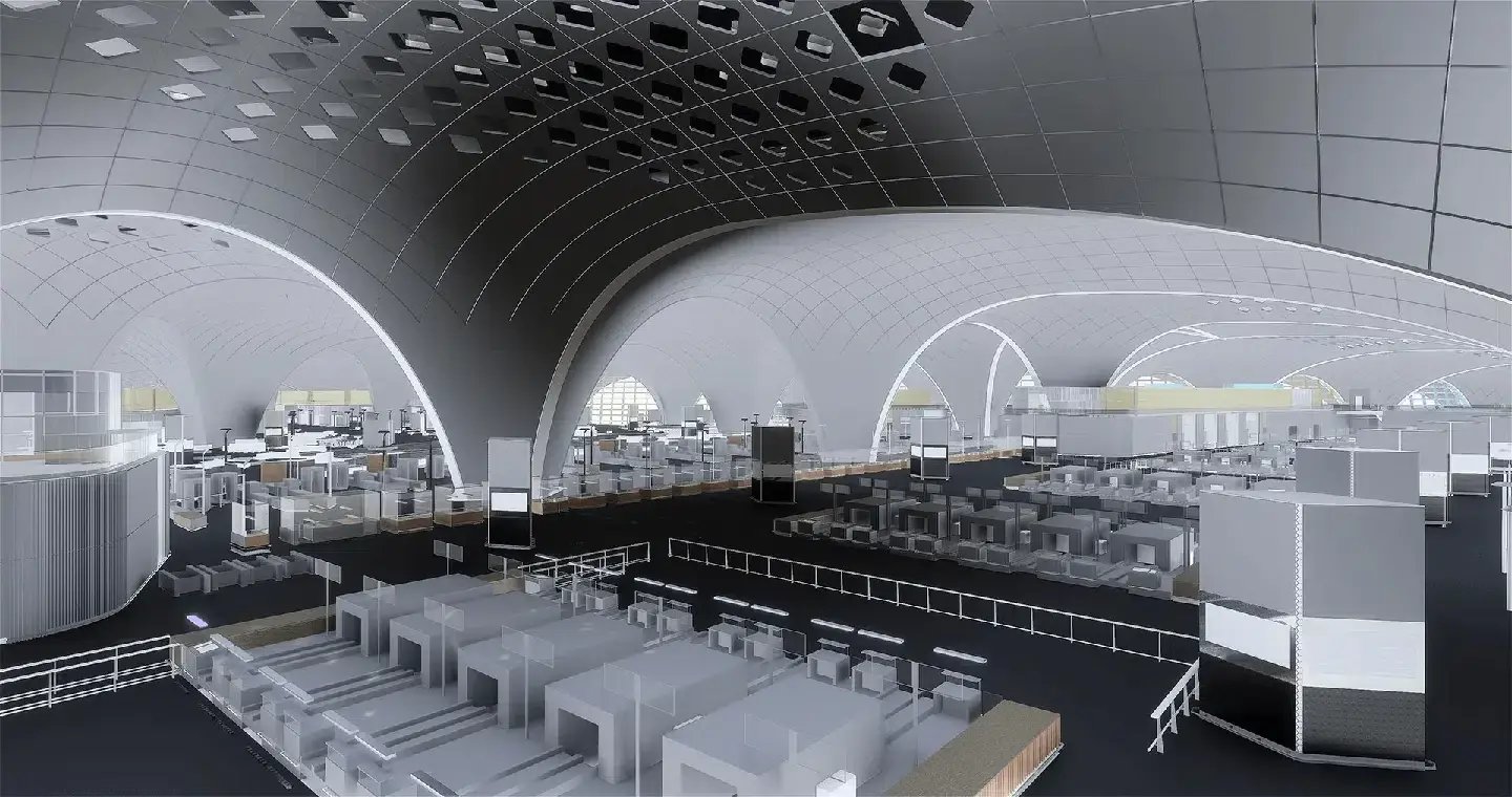 BIM model of Kuwait International Airport T2