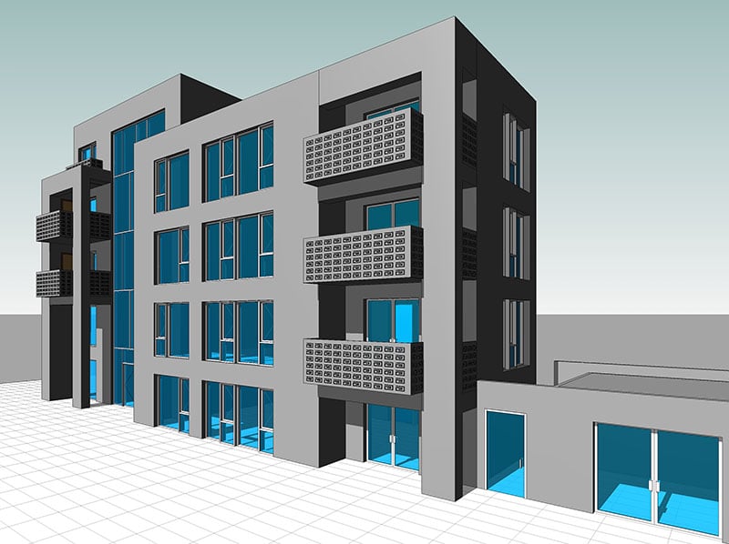 BIM model of a commercial building