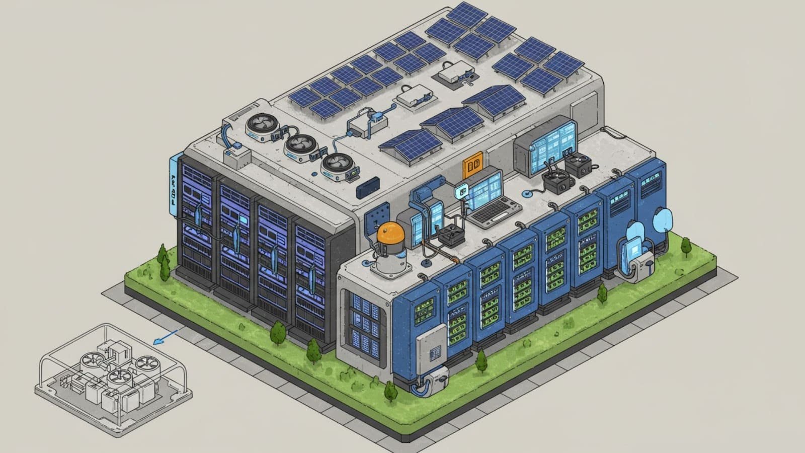 BIM model showing integrated building systems and infrastructure.