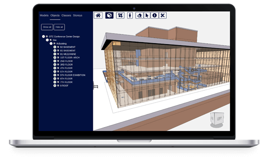 BIM model viewer interface