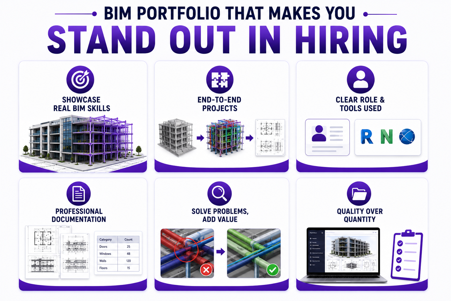 BIM portfolio for standout hiring