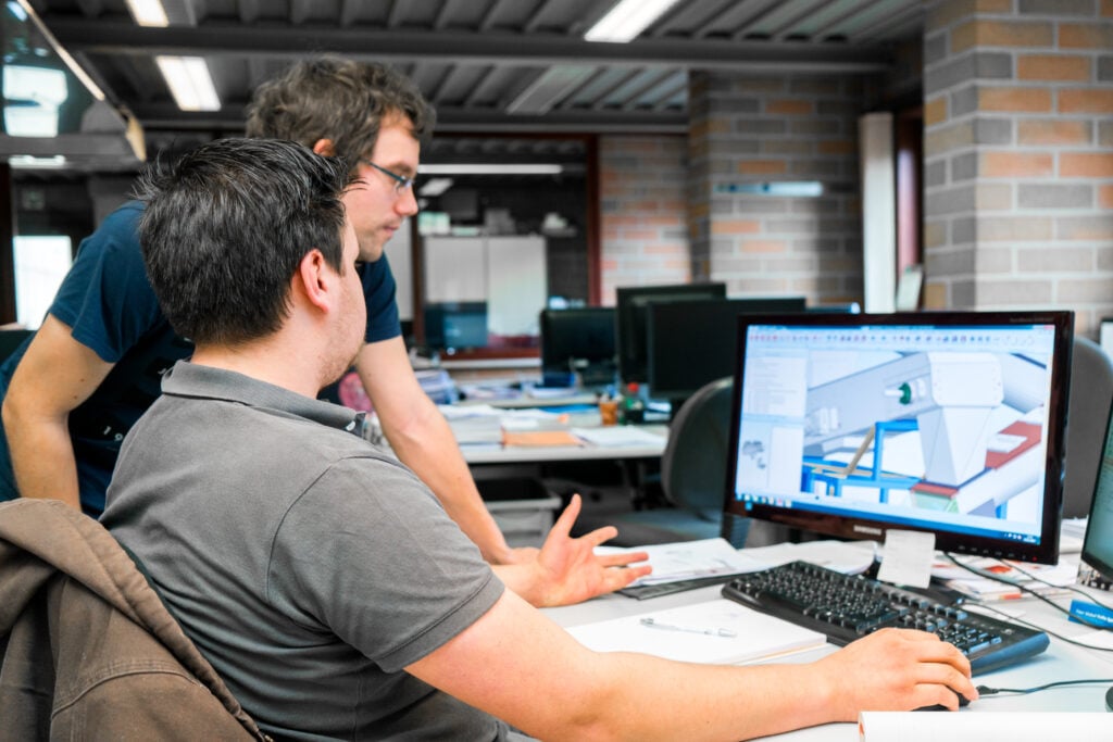 BIM professionals working in an office