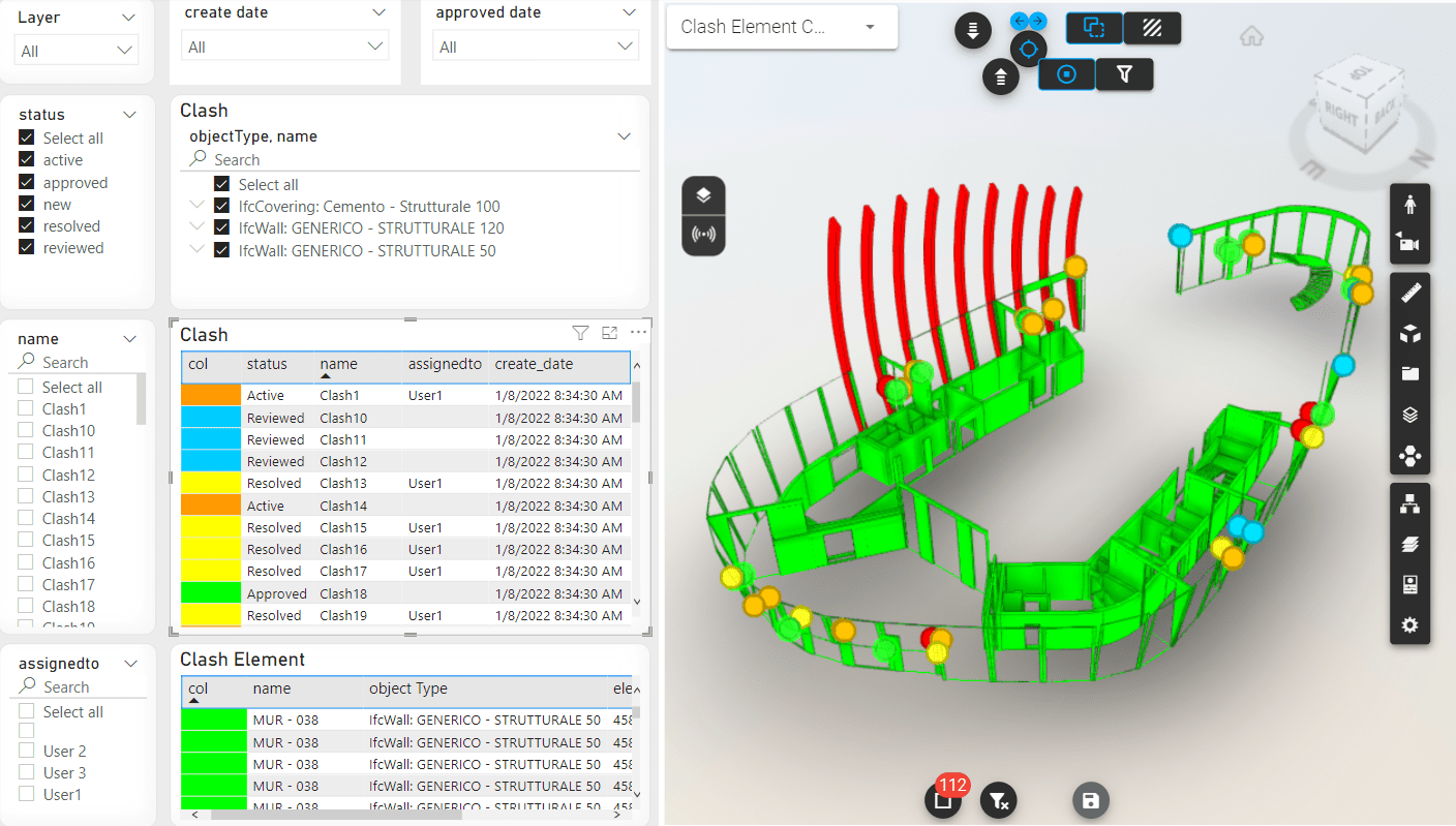 Clash detection template for Navisworks files