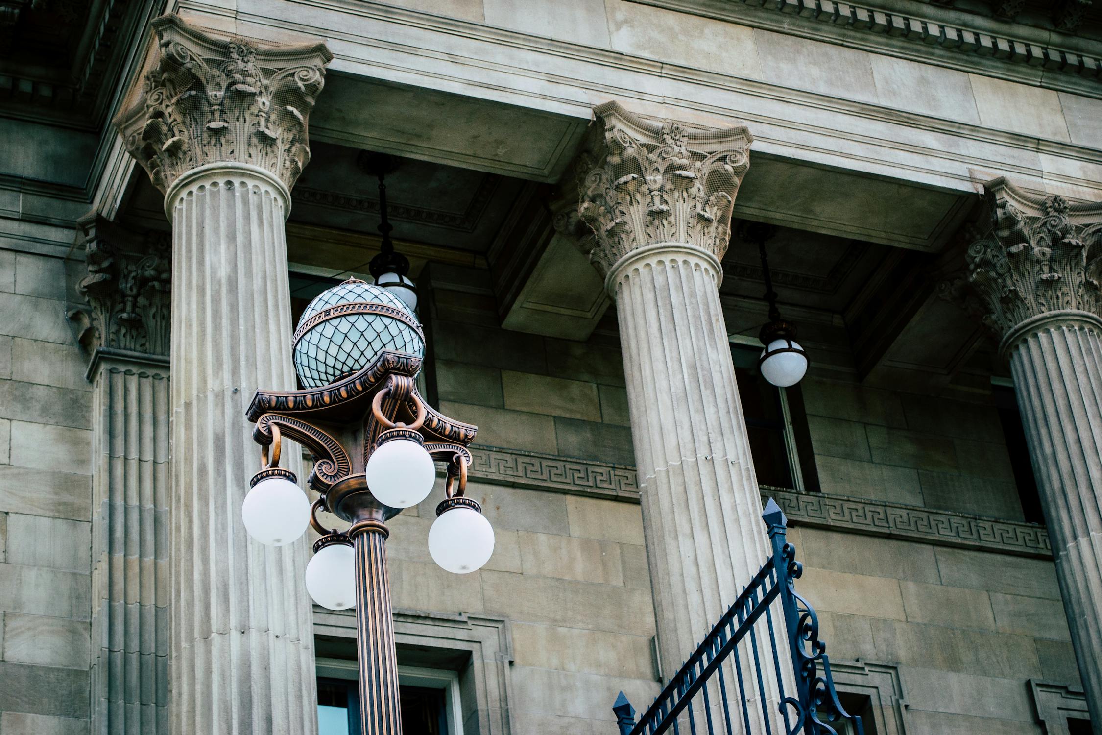 Classical stone column architecture