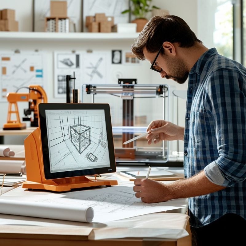 Computational BIM designer drafting a parametric design