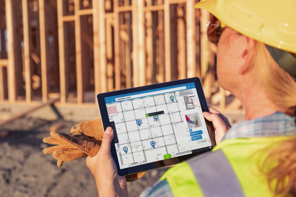 Construction inspection using software