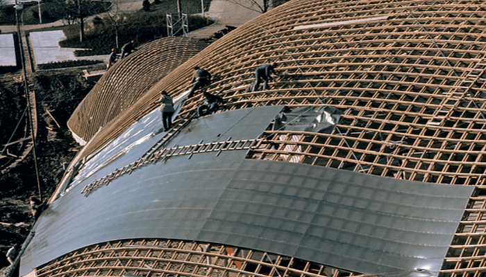Construction of a  grid shell structure