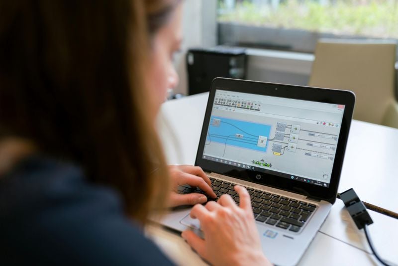 CostX software displayed on an engineers laptop screen