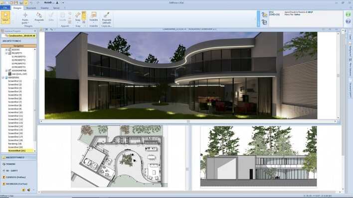 Creating a design using architecture software