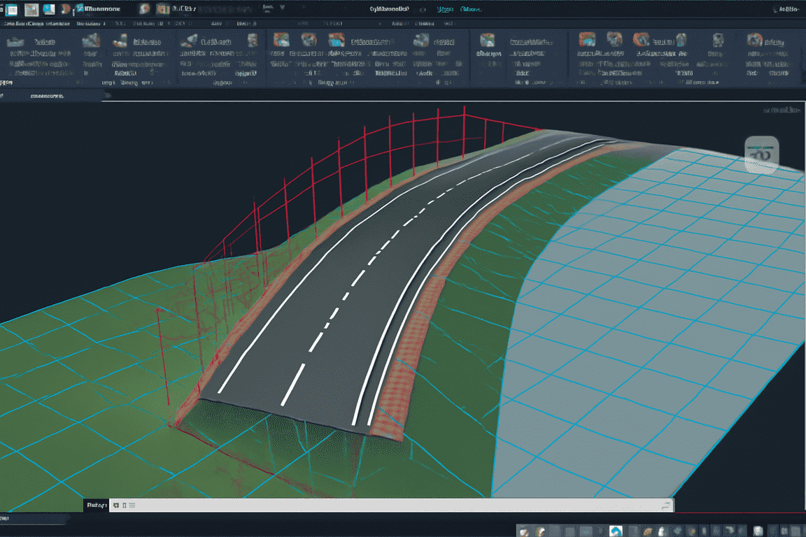 Curved road model