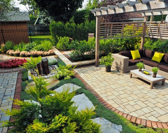 Custom landscape design for a residential home