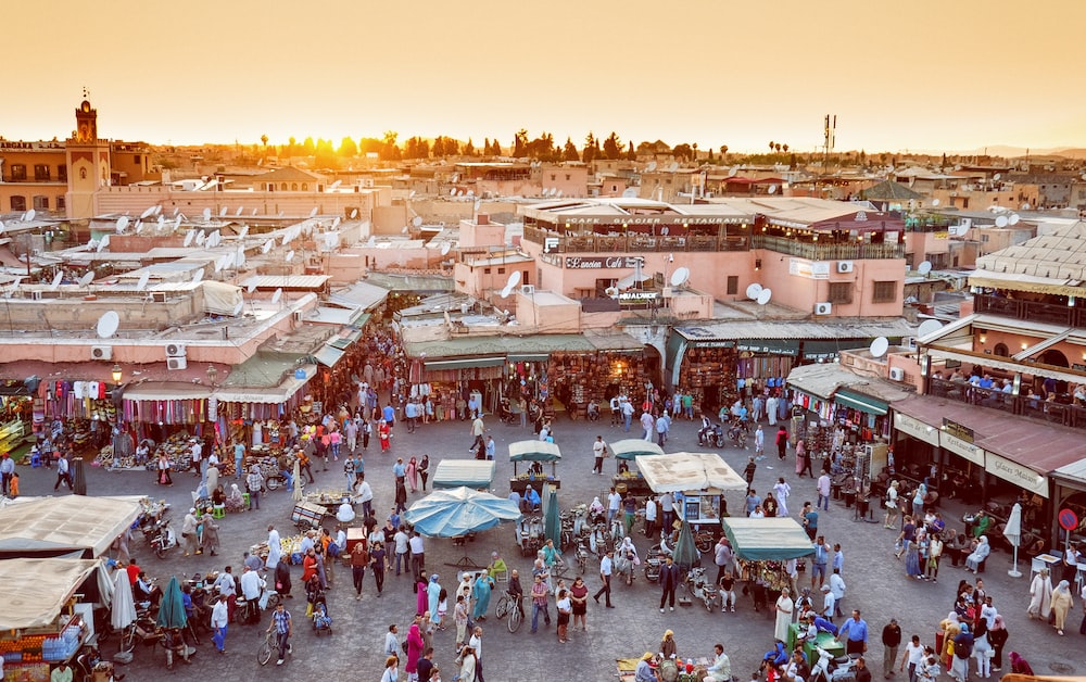 An aerial view of Denpasar City Market