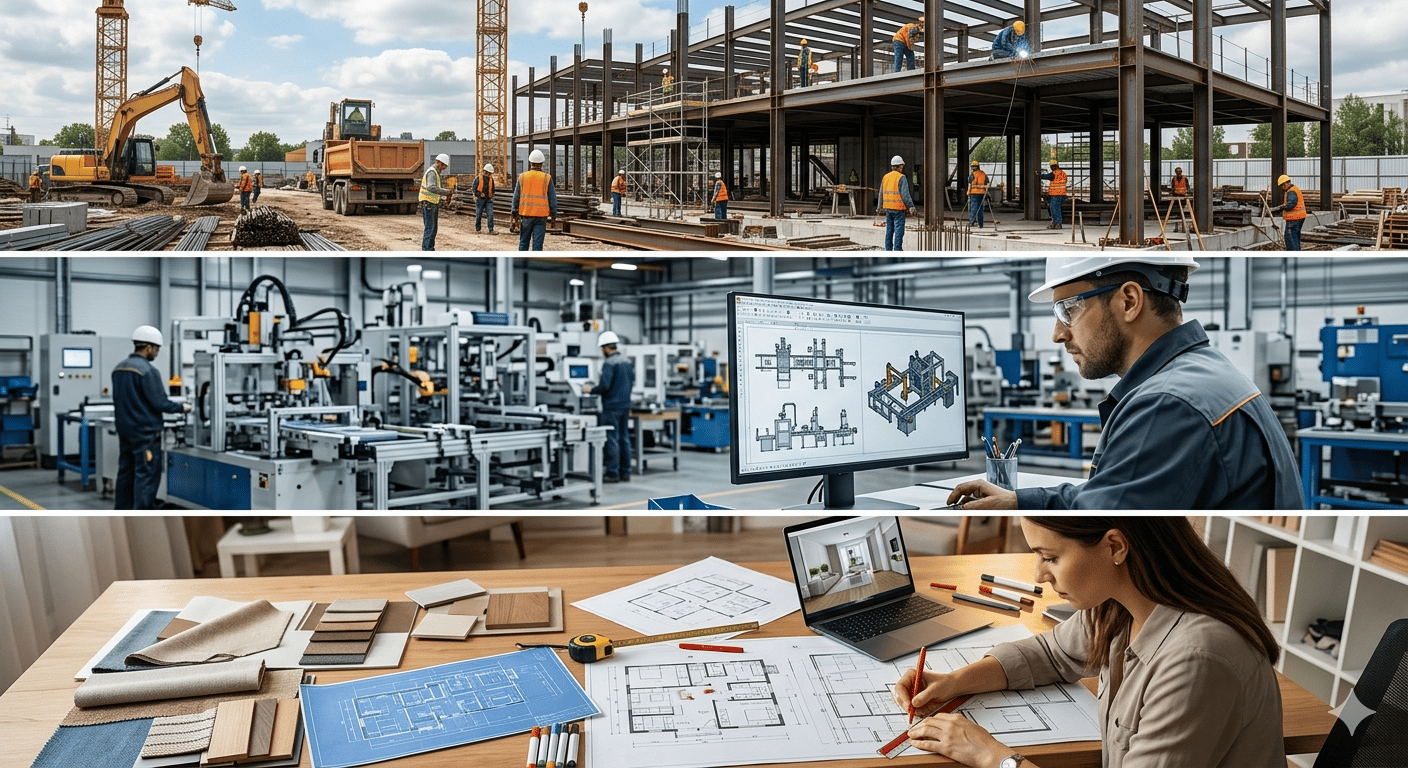 Different industries using AutoCAD.