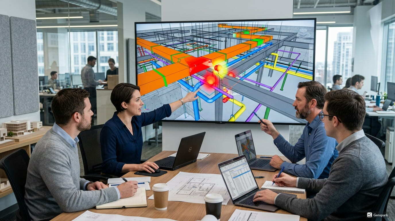 Digital BIM model showing real-time MEP system data.