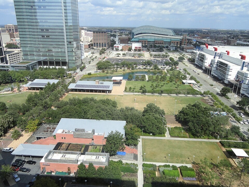 Discovery Green Park in Houston, Texas.