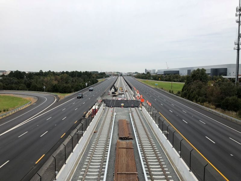 Dulles Metro Silver Line construction