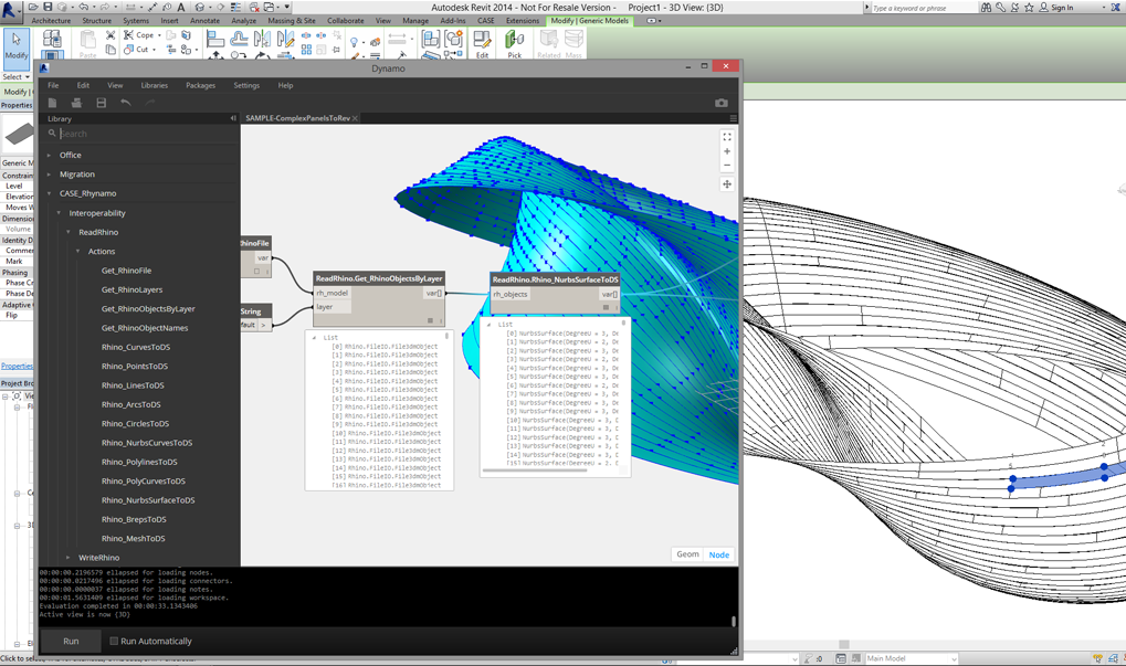 Dynamo interface in Revit