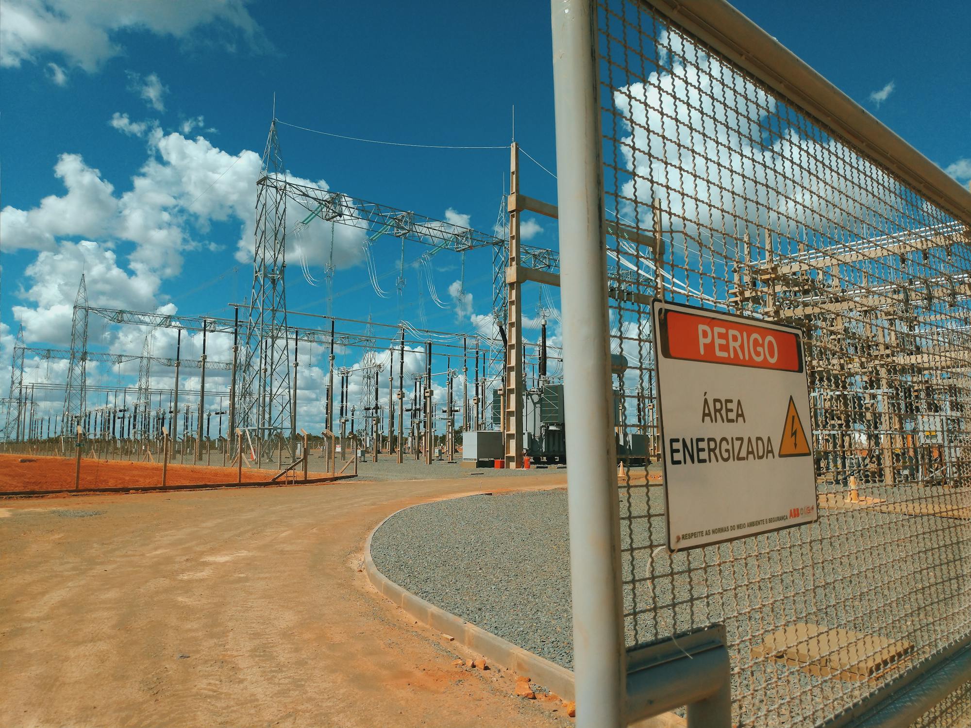 Electrical substation steel framework
