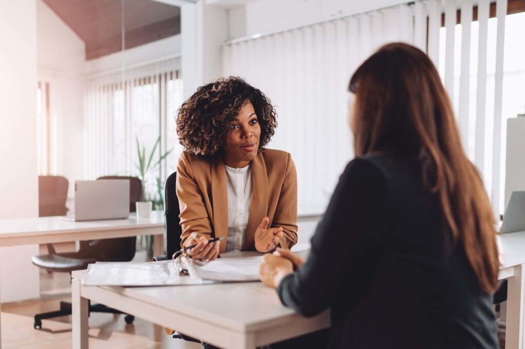 Employer interviewing the candidate 