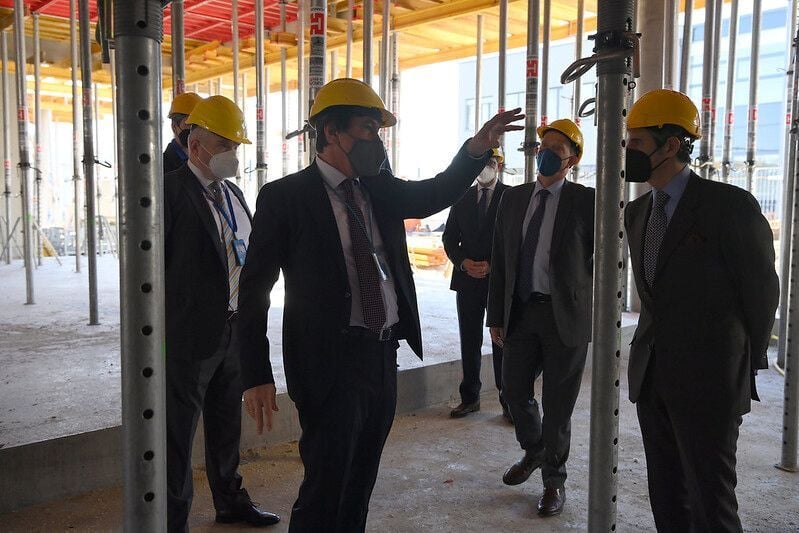 Engineers inspecting a construction site