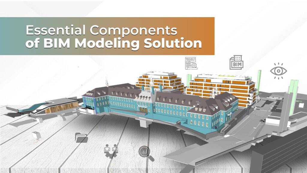 Essential Components of BIM Standards with 3D image in the background