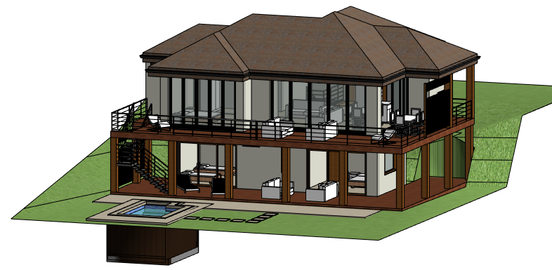 Example of 3d modeling in Revit