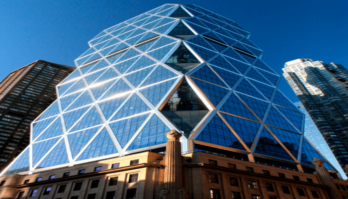 Facade of the Hearst Tower in New York City-2