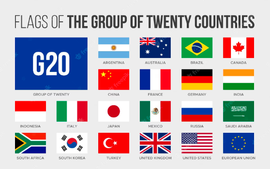 Flags of the G20 countries