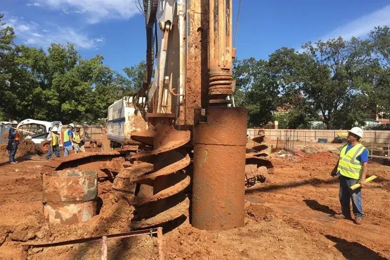 Geotechnical Engineers working on a construction site