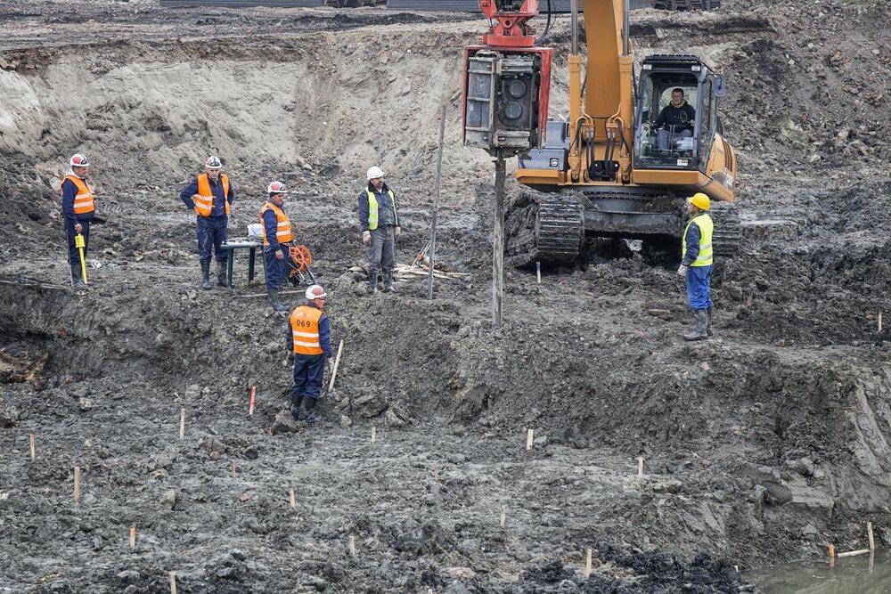 Geotechnical engineers at work