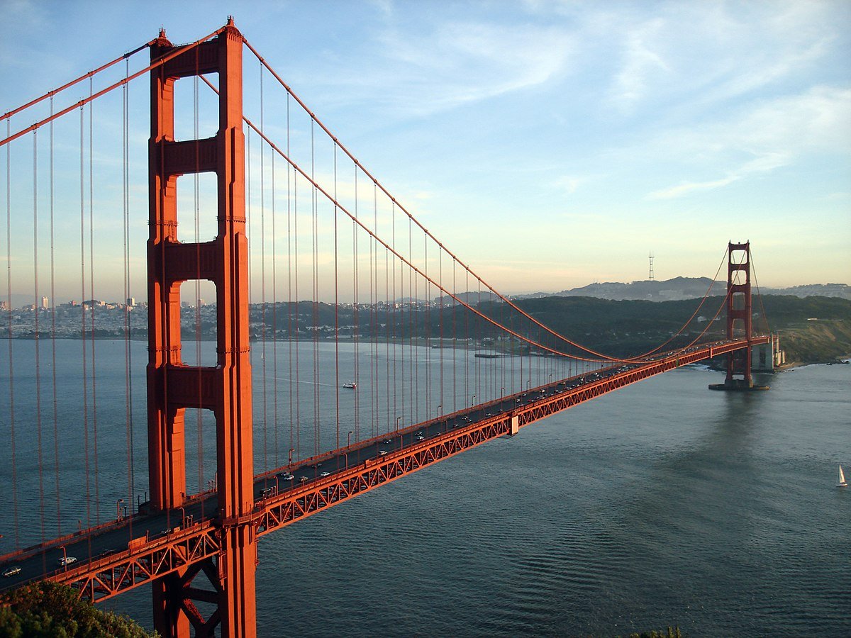 Golden Gate bridge at sunset