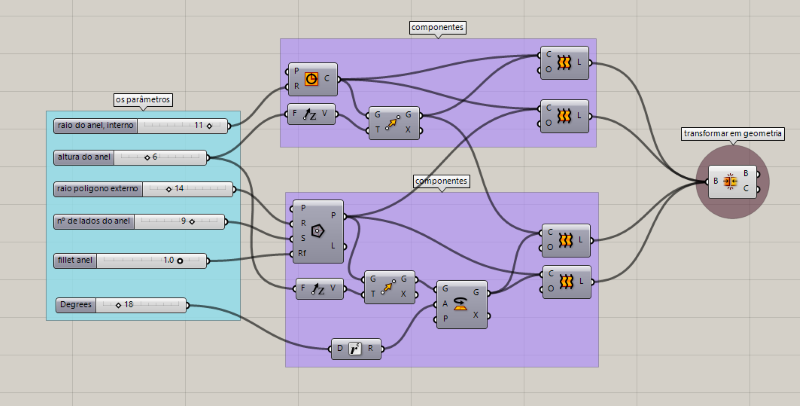 Grasshopper interface with Snapping Gecko plugin.
