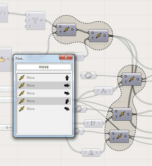 Grasshopper search panel overview