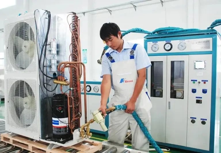 HVAC system supporting climate-controlled grow room.