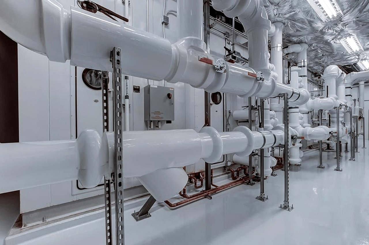 Industrial plumbing and pipeline network systems