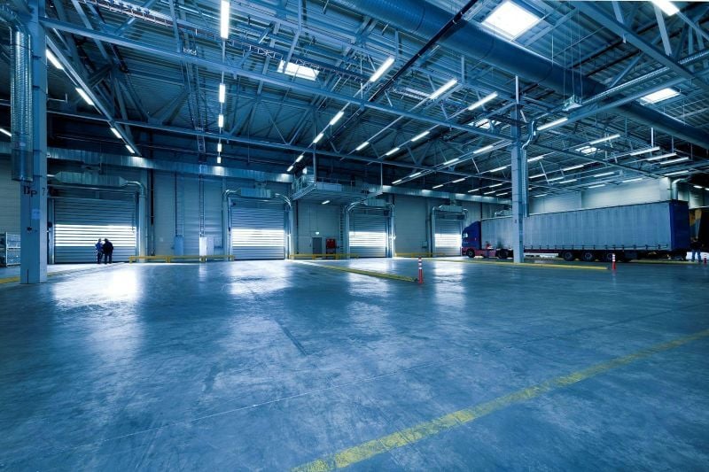 Industrial warehouse structural interior