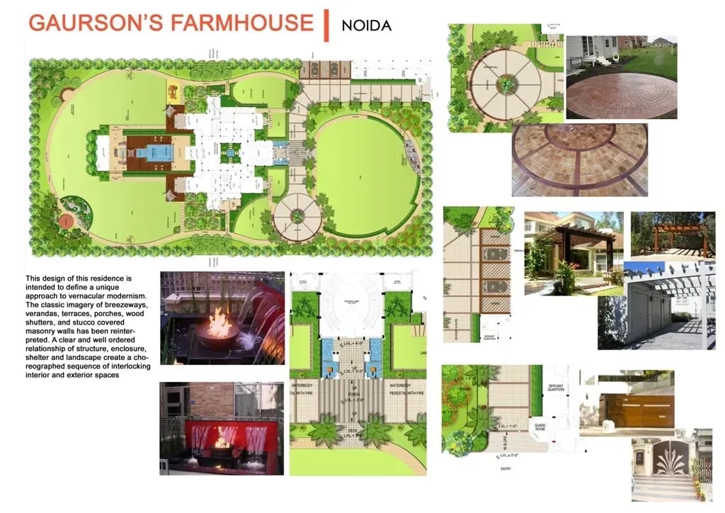 Landscape design plan on AutoCAD