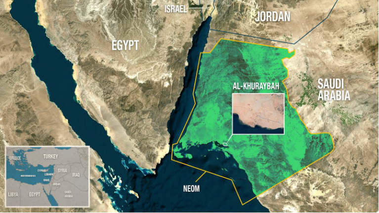 Location of the NEOM project and its impact across the globe