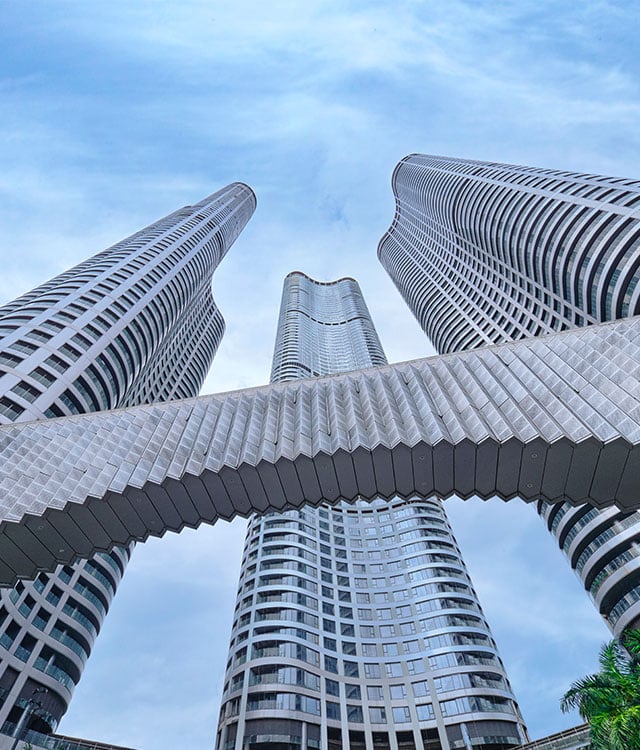 Lodha World Towers by glass walls system India