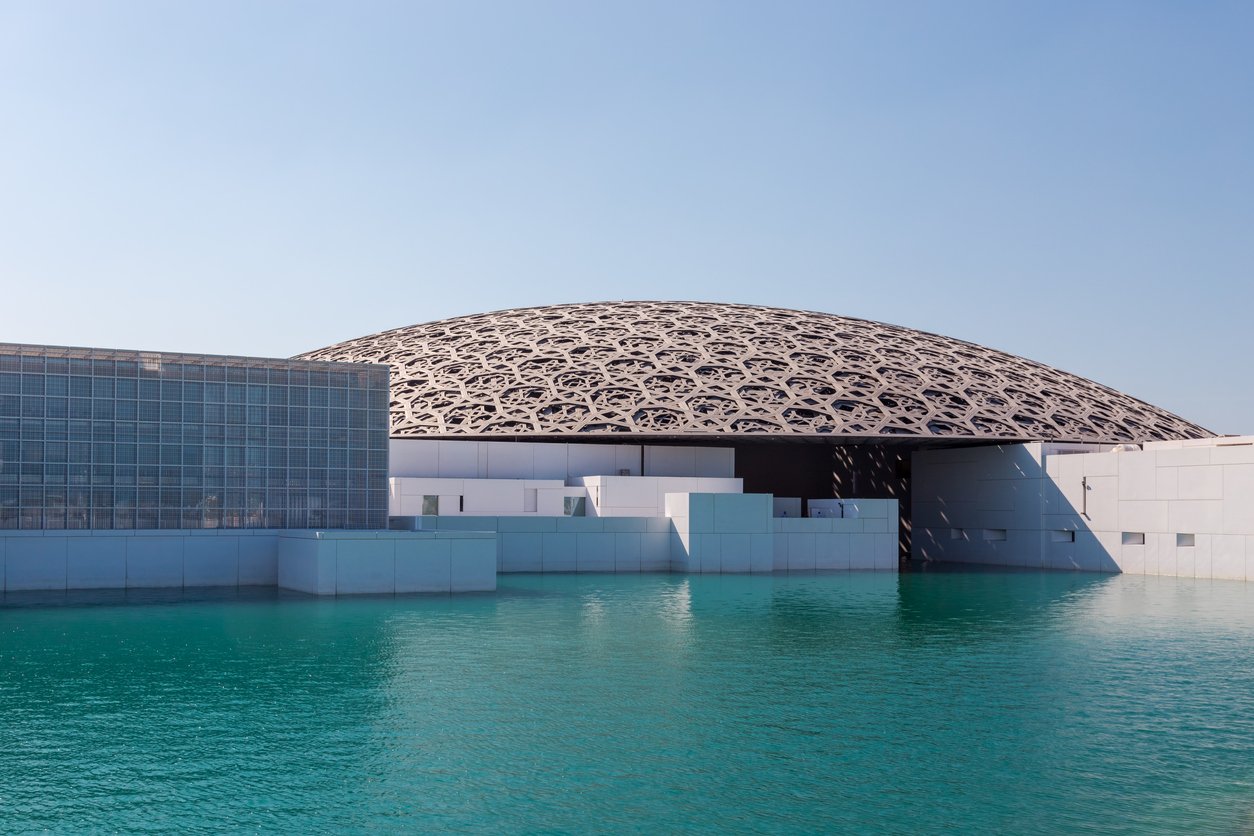 Exterior view of Louvre Abu Dhabi